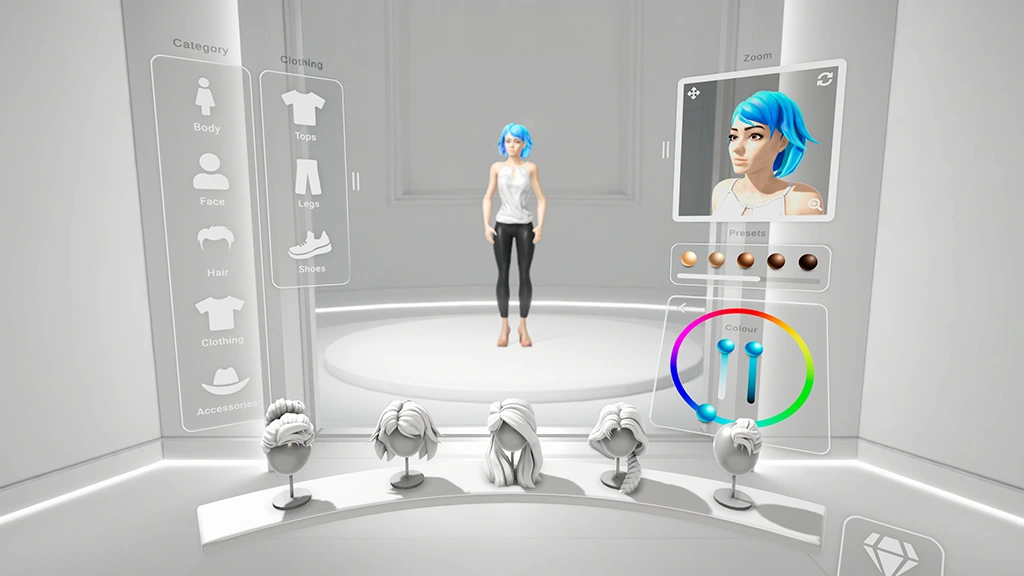 Avatar wardrobe customisation